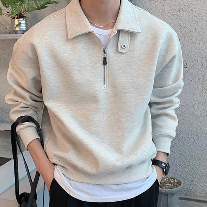 Collar Half-Zip Sweatshirt
