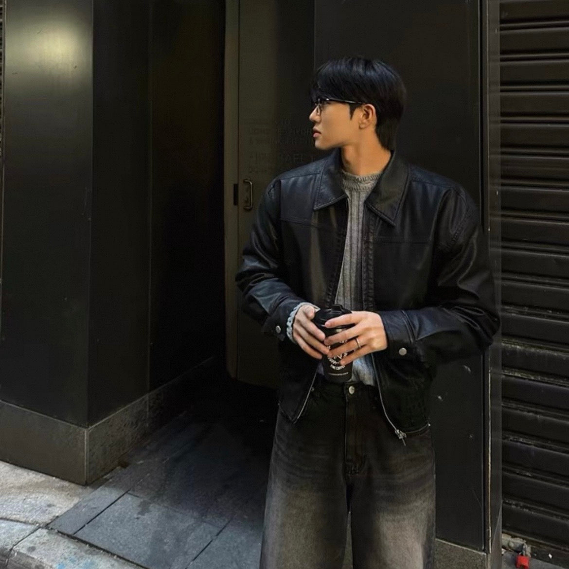 Vintage Leather Blouson Jacket