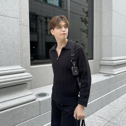 Model Zip Knit Sweater