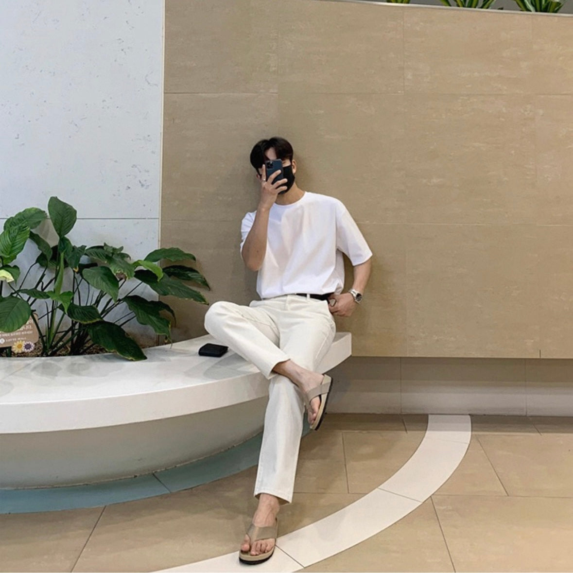 Korean Style White Jeans