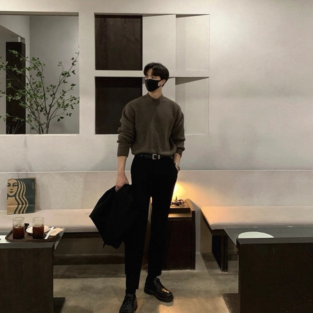 Men's Knit Turtleneck Sweater