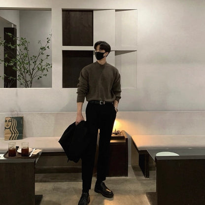 Men's Knit Turtleneck Sweater