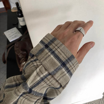 Retro Plaid Casual Shirt