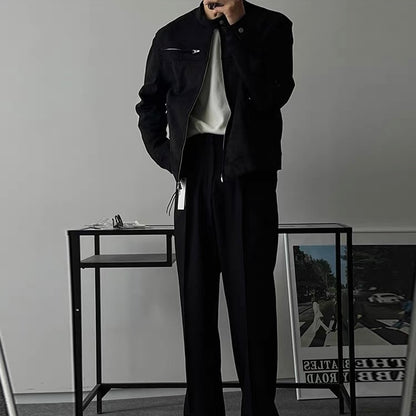 Suede Zip-Up Jacket