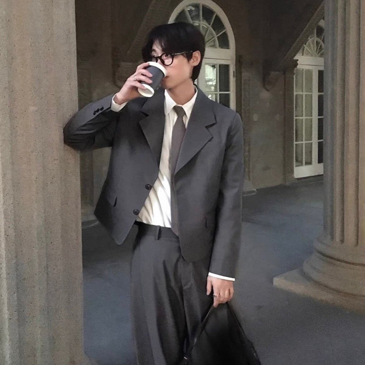 Casual Gray Suit Setup