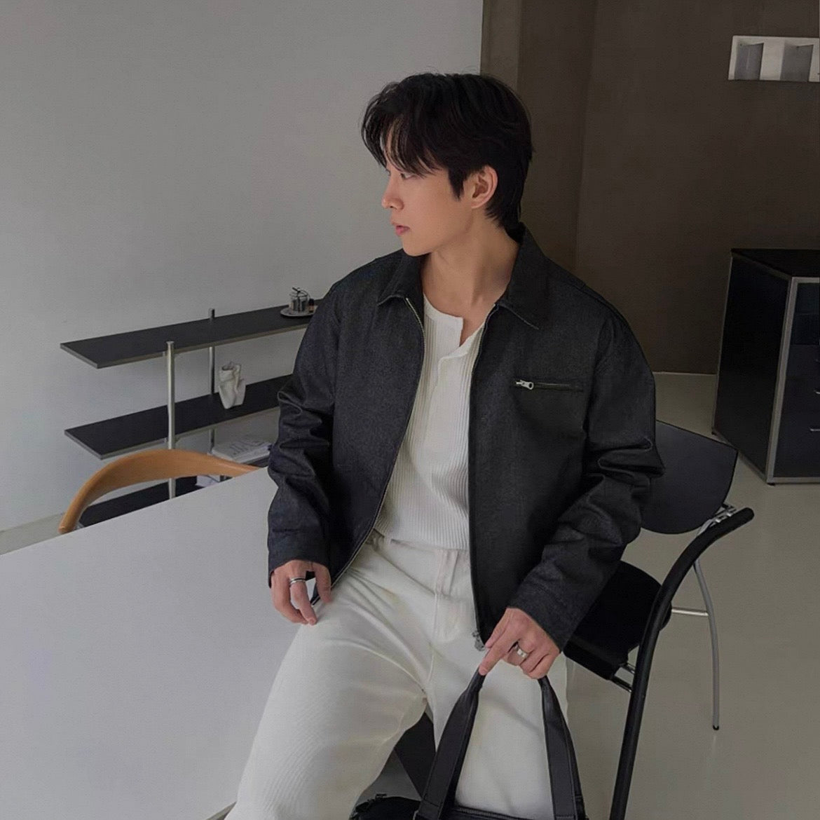 Washed Zip-Up Jacket