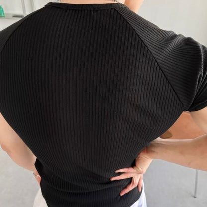 Textured Henley Short-Sleeve T-Shirt