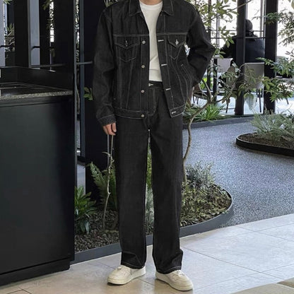 Retro Washed Straight Jeans