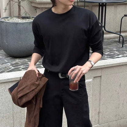 Minimal Ribbed Long Sleeve Tee