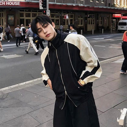 Contrast Piping Track Jacket