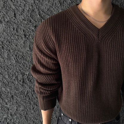 Men's V-Neck Knit Sweater