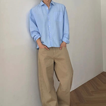 Korean-Style Long Sleeve Shirt