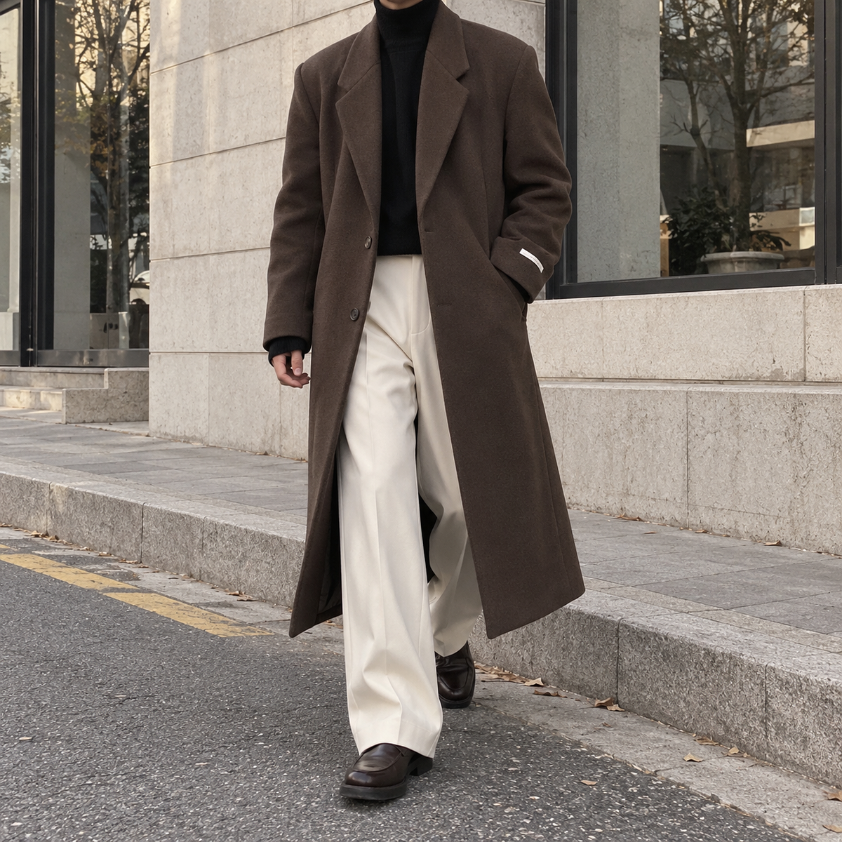 Tweed trench coat