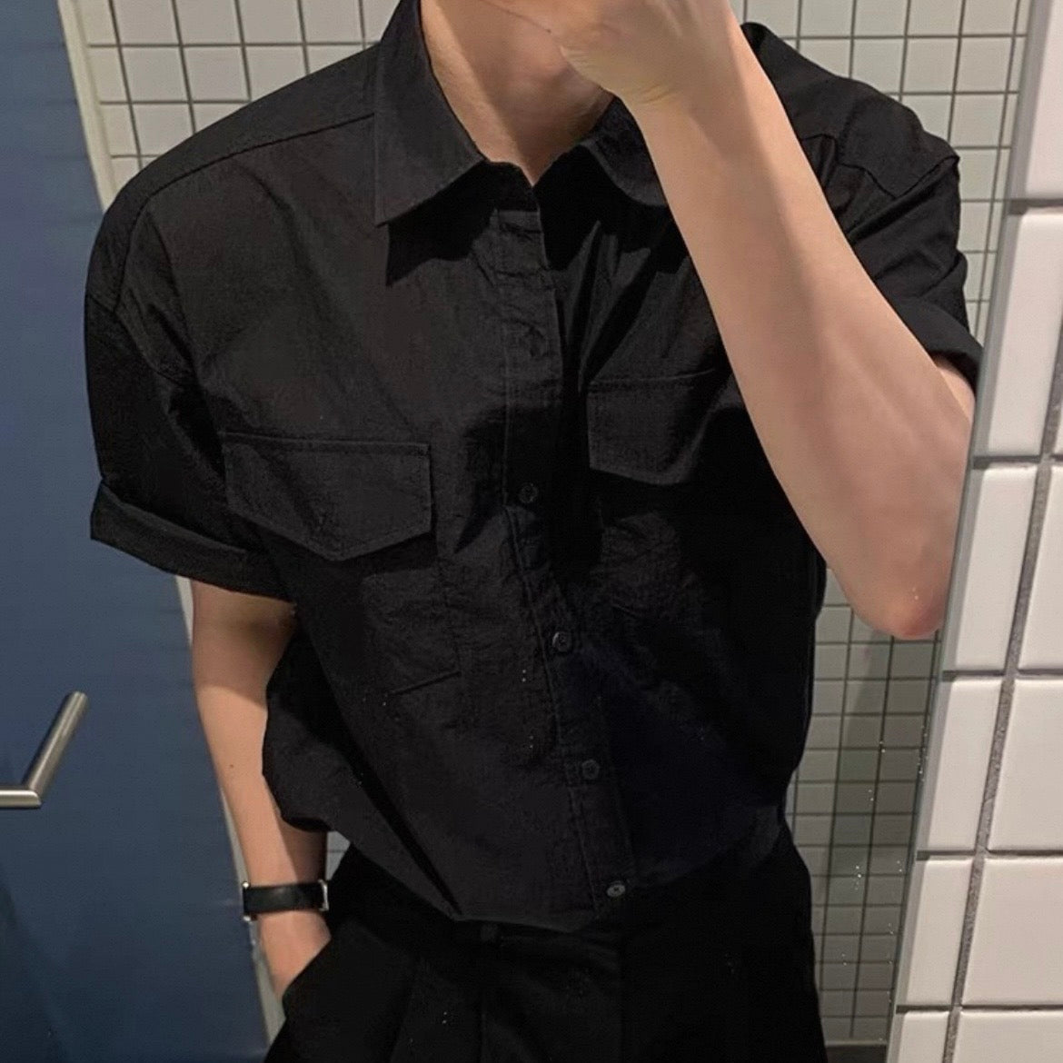 Vintage Casual Short-Sleeve Shirt