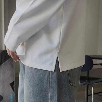 Minimal Silhouette Long Sleeve Tee