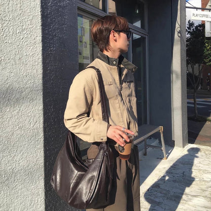 Vintage Spliced Jacket Tops