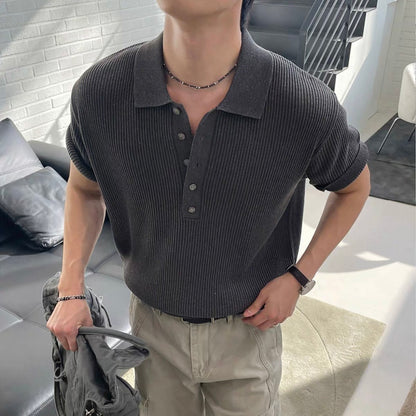 Breathable Casual Knit Polo