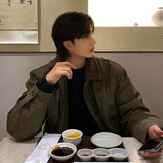 Retro Grunge Suede Jacket