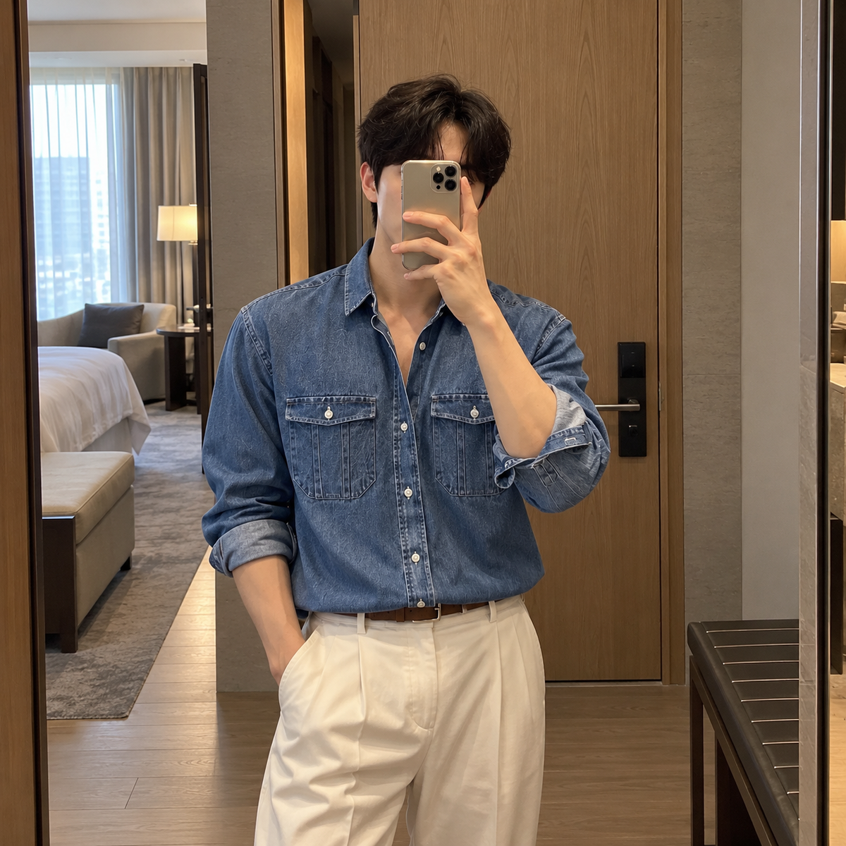 Fall Design Sense Lapel Shirt