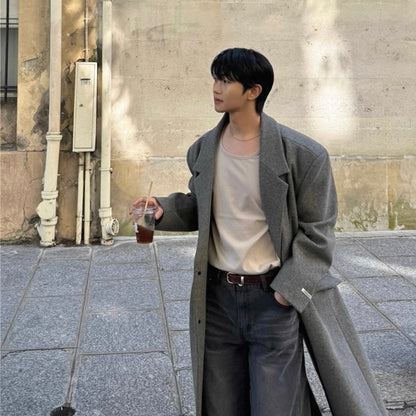 Men's Warm Wool Trench Coat