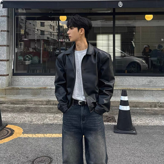 Minimal Leather Jacket