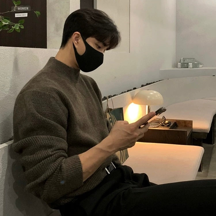 Men's Knit Turtleneck Sweater