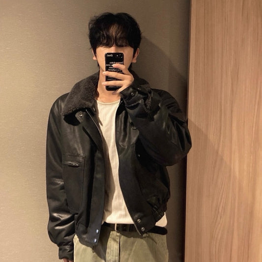 Retro PU Leather Jacket