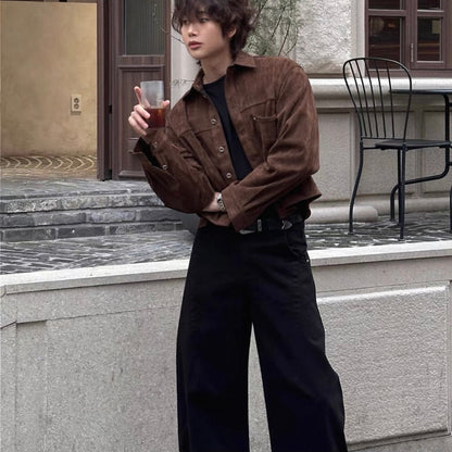 Wide Straight Slacks