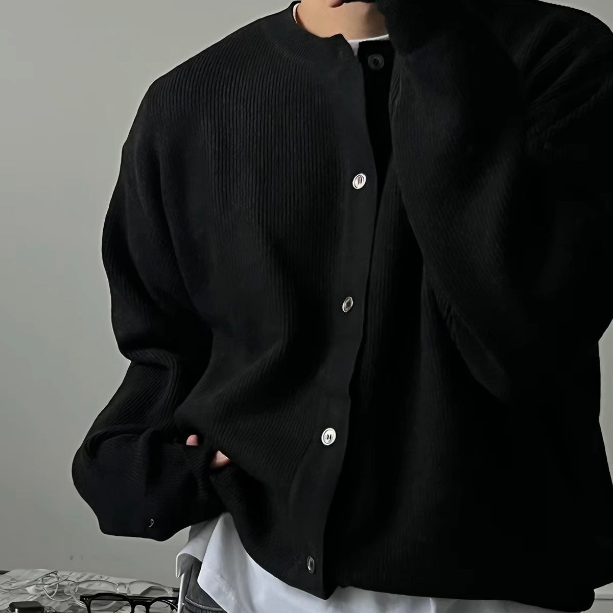Ribbed Knit Cardigan