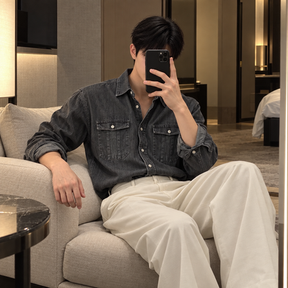 Fall Design Sense Lapel Shirt