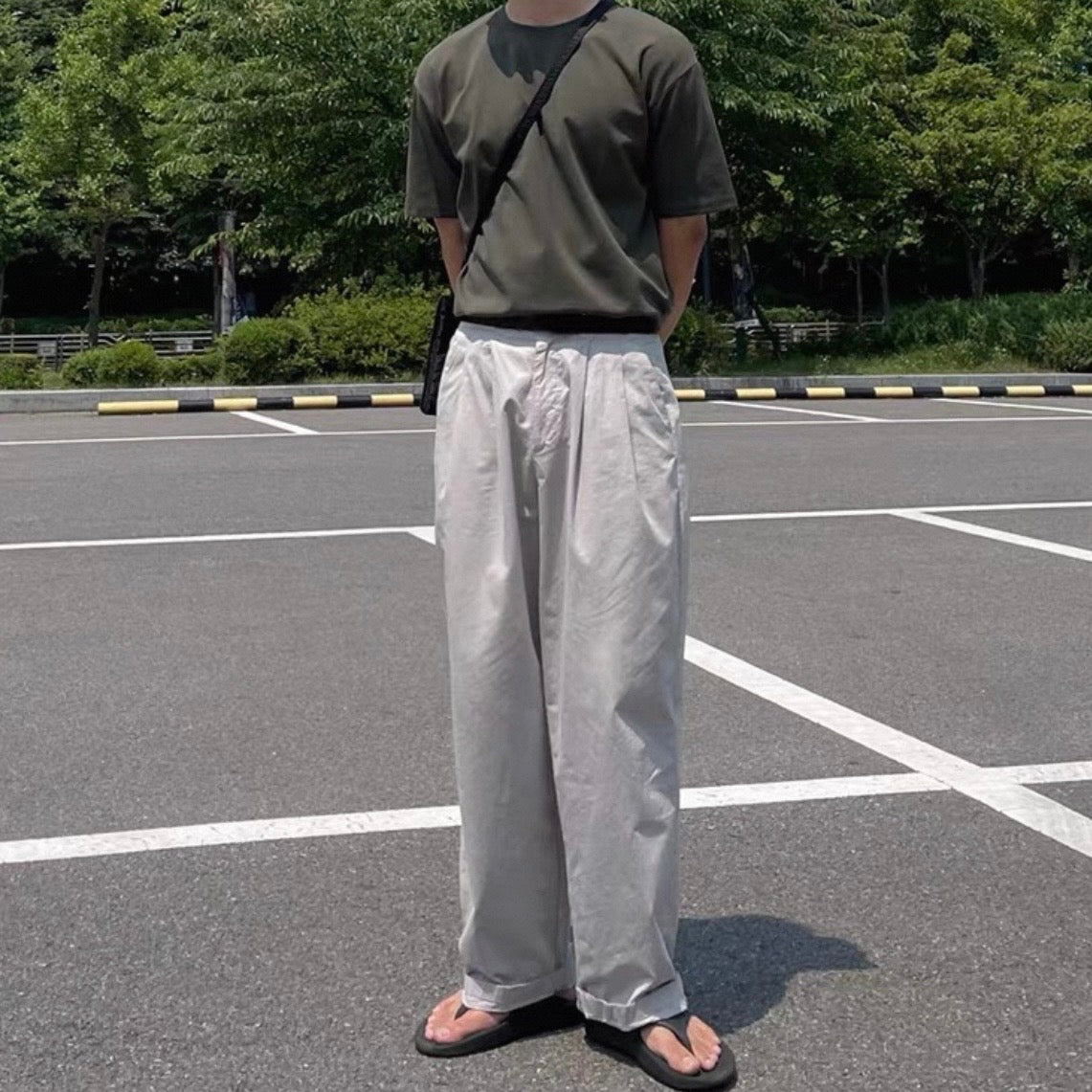 Korean Wide-Leg Sports Pants