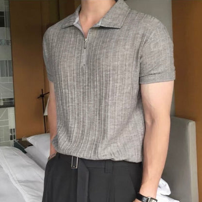 Smart Casual Half-Zip Polo Shirt