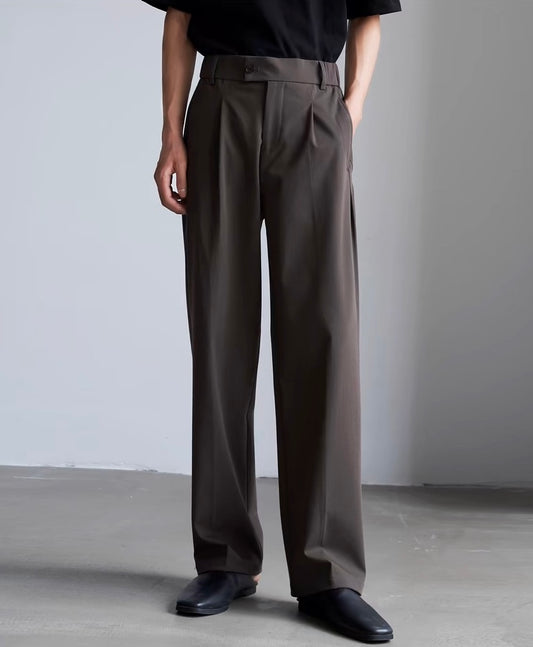 Single Pleated Casual Pants