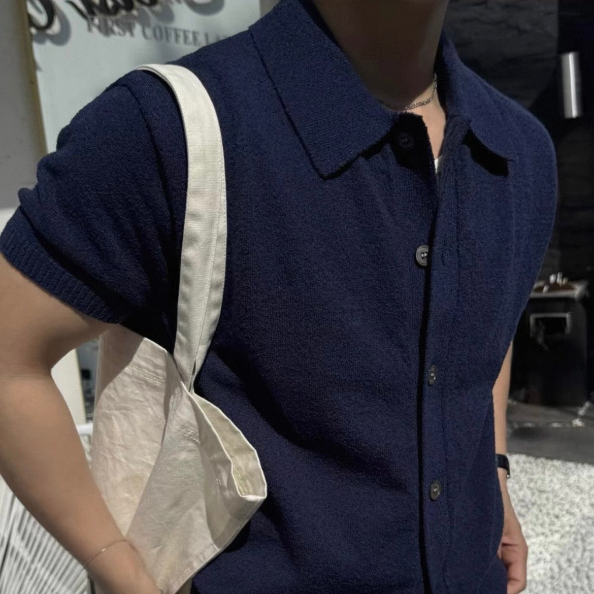 Slim Knit Cardigan T-Shirt