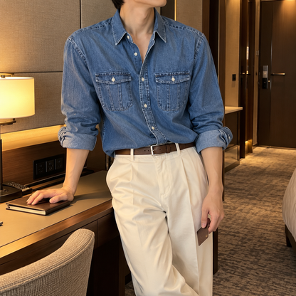Fall Design Sense Lapel Shirt