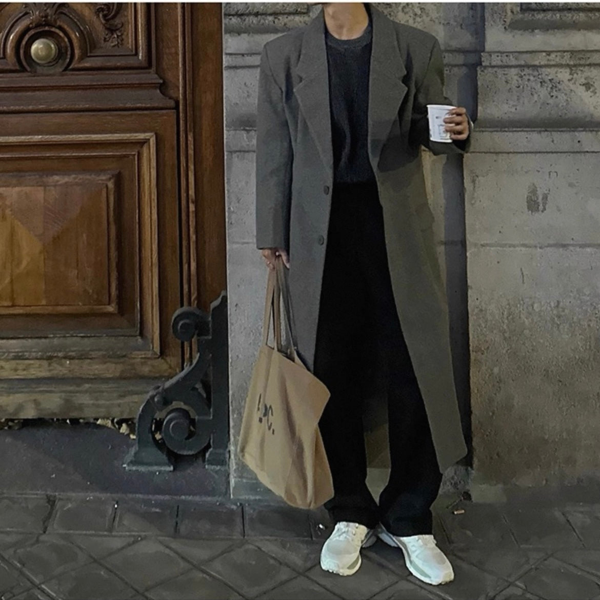 Men's Warm Wool Trench Coat