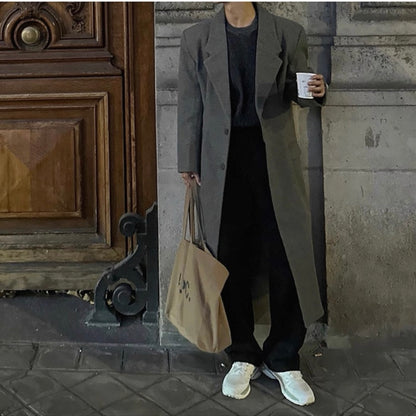 Men's Warm Wool Trench Coat