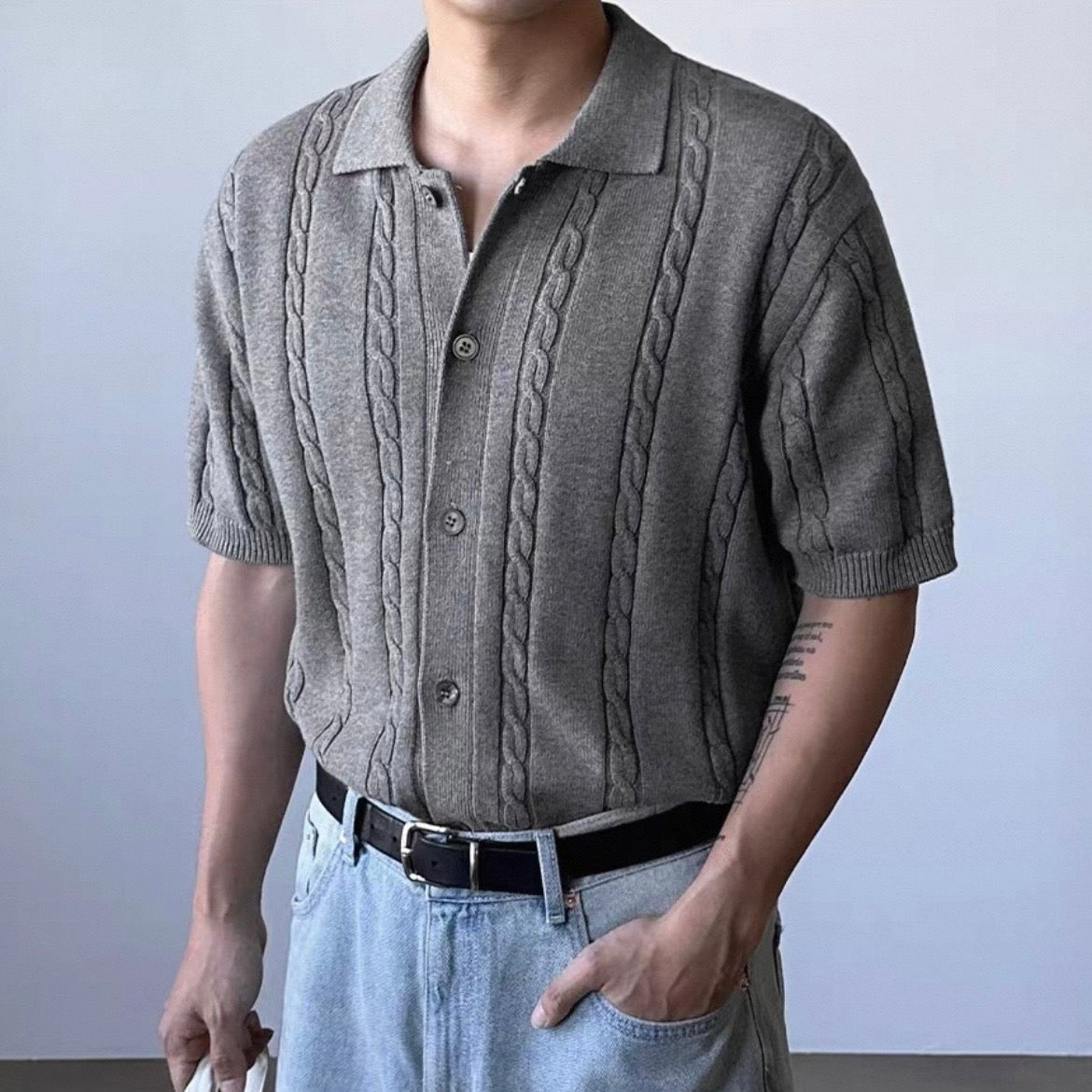 Casual Cable-Knit Cardigan