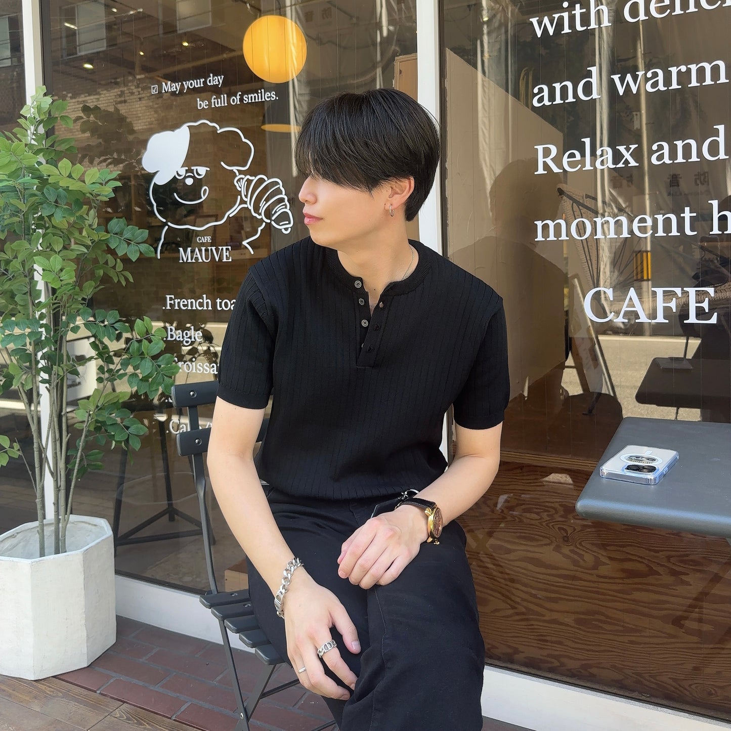 Bisher Summer Breeze Henley Tee