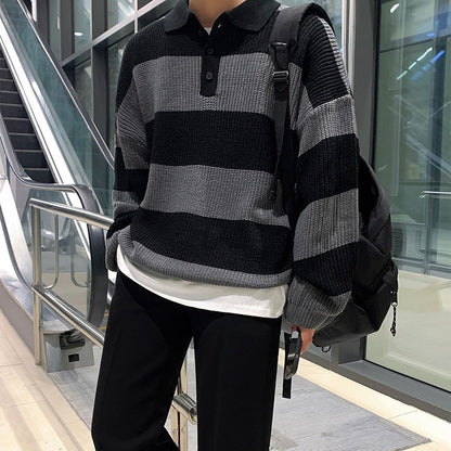 Striped Polo Jumper Men's