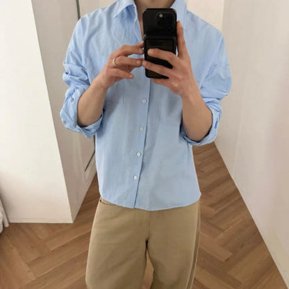 Korean-Style Long Sleeve Shirt