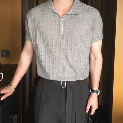 Smart Casual Half-Zip Polo Shirt