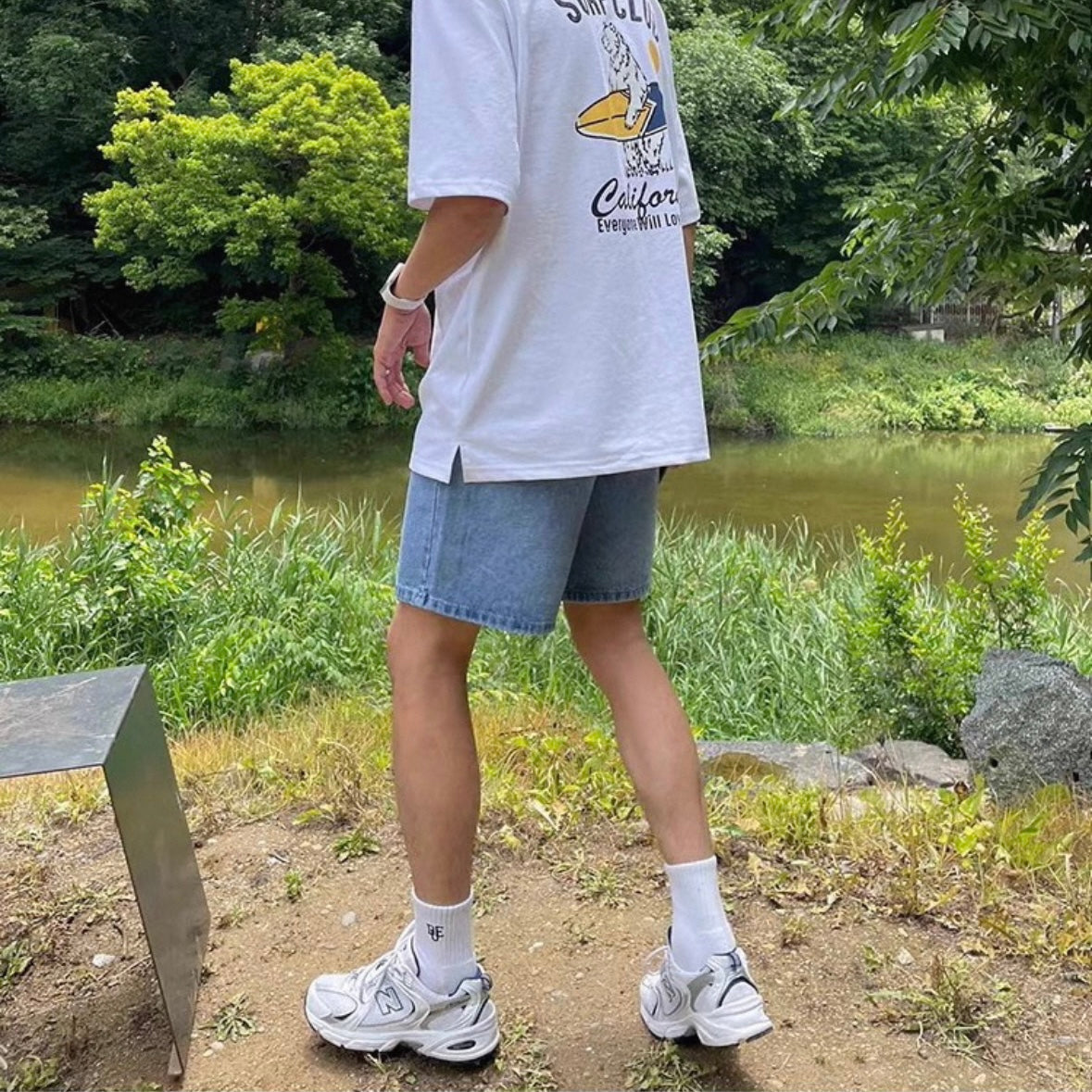 Retro Loose Denim Shorts