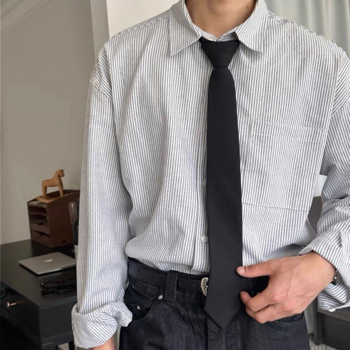 Retro Striped Casual Shirt