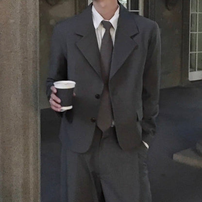 Casual Gray Suit Setup