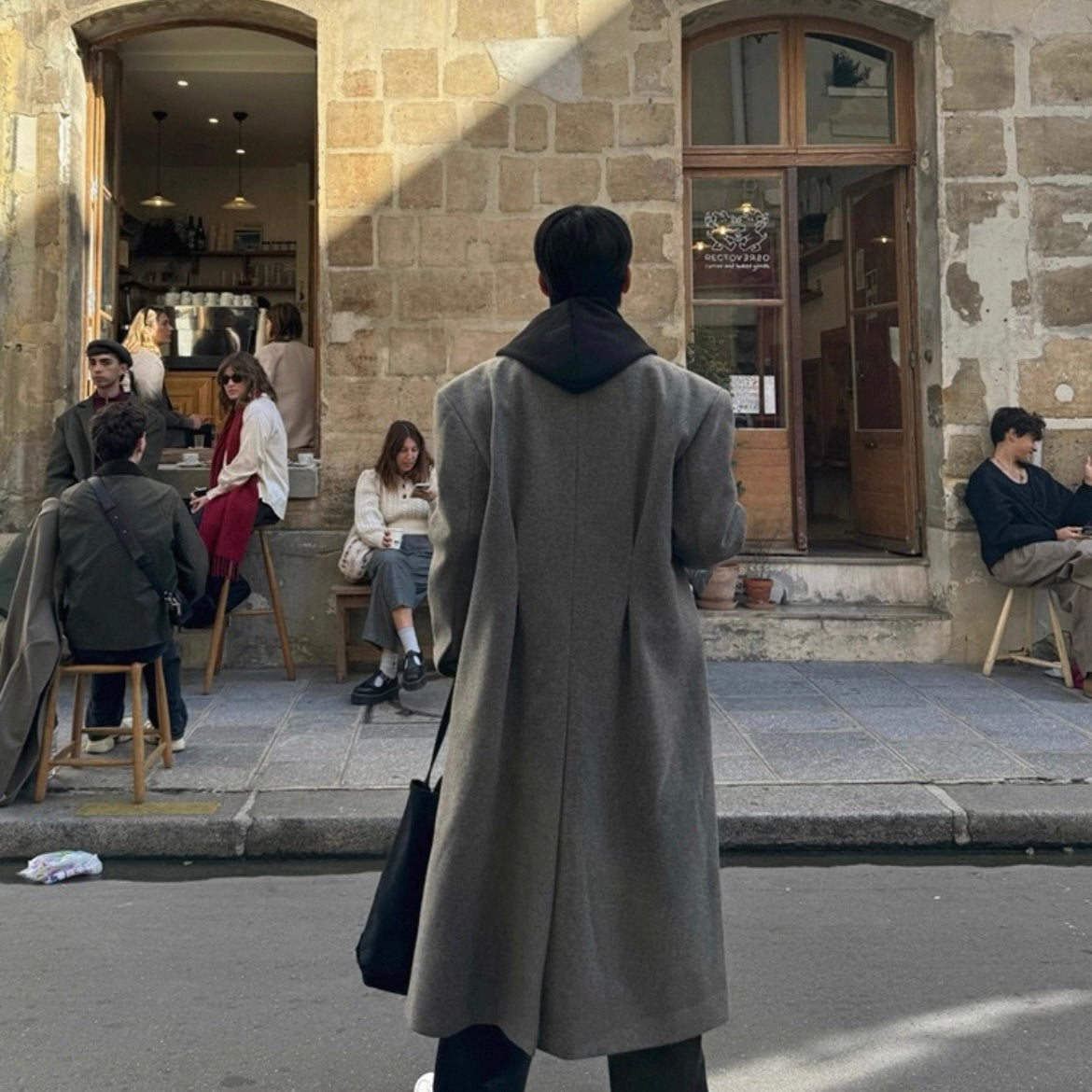 Men's Warm Wool Trench Coat