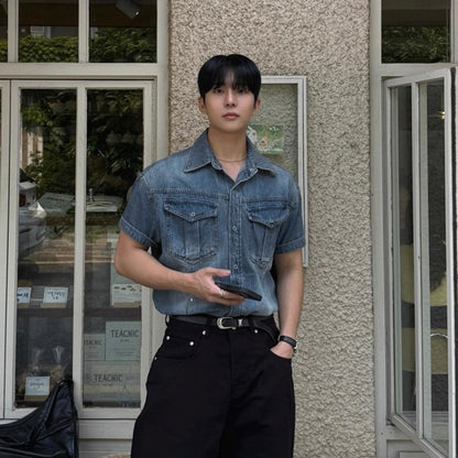Korean Style Denim Shirt