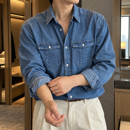 Fall Design Sense Lapel Shirt