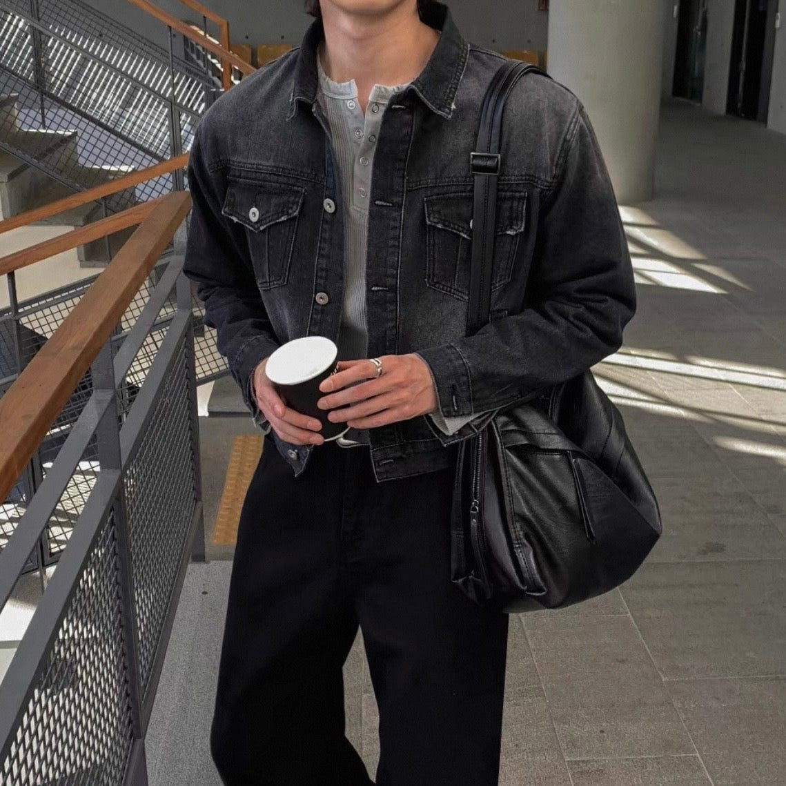 Ribbed Henley Neck Knit