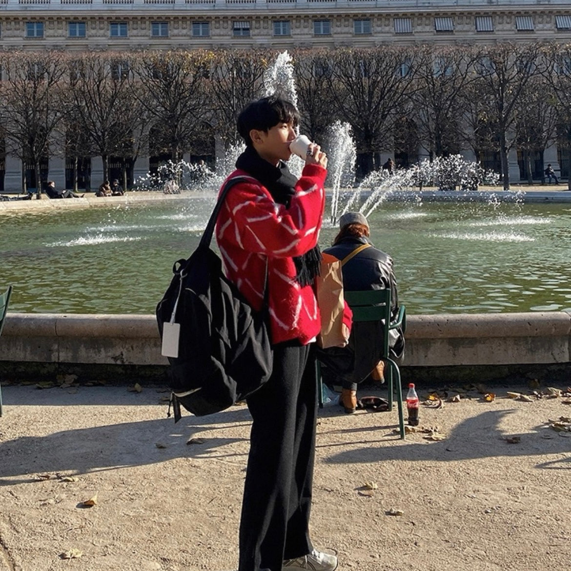 Plaid Knit Sweater for Couples